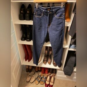 MOTHER High Waisted Looker Crop In Hot Rod